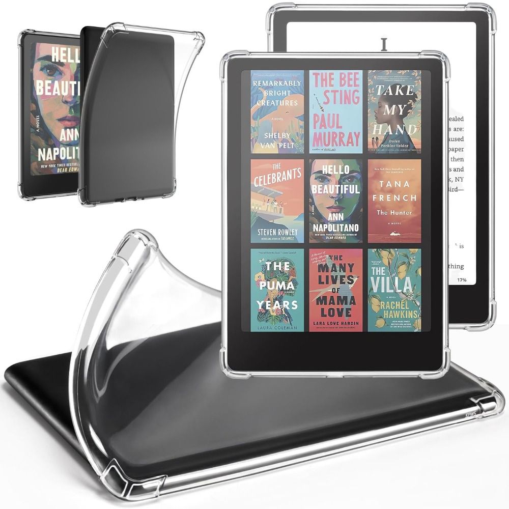 11/12e generatie e-Reader Case 6 6.8 7 inch C2V2L3 Achterkant Schokbestendig Transparant voor Kindle Paperwhite 1/2/3/4/5 Colorsoft 2024