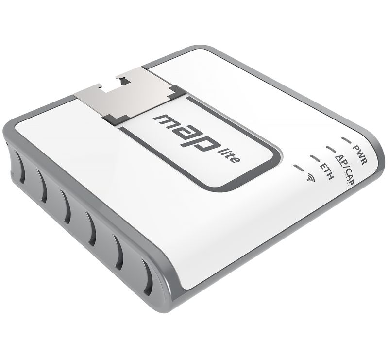 Mikrotik RBmAPL-2nD mAP lite Tiny size 2.4GHz Dual Chain access point with a 650MHz CPU, 64MB RAM and one Ethernet