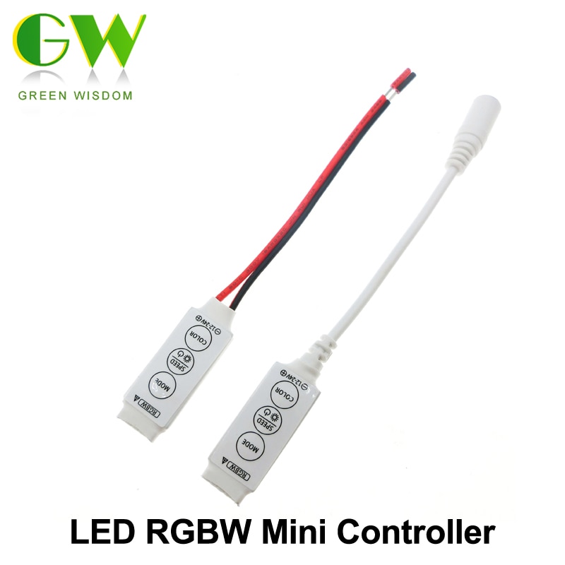 Mini Led Rgbw Controller 5Pin DC12-24V 3 Sleutel Voor Led Strip Rgbw Smd 5050