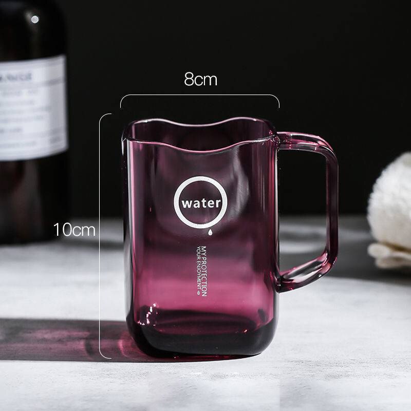 Vaso de baño de plástico nórdico con soporte para cepillo de dientes, herramienta para lavar y beber, para el hogar: Morado
