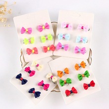 6 Pcs/Pack newborn Baby Girls Scarce hair Lovely BB Clips Bowknot Hairpin Kid Hair Accessories Children mini Hair clip