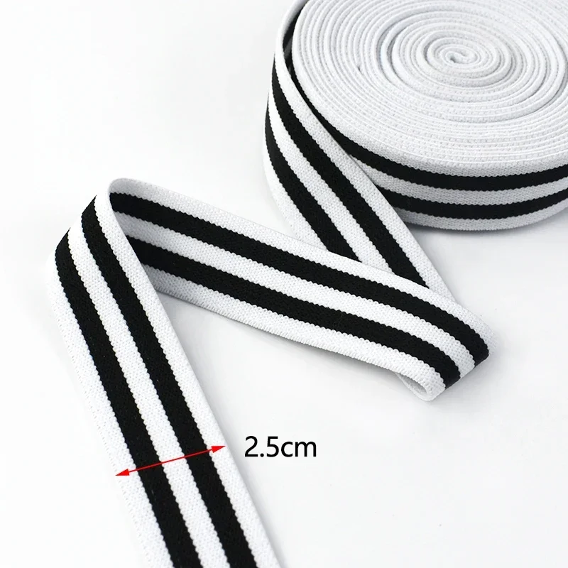3/5/10M 25-50Mm Streep Elastische Band Webbing Voor Ondergoed Broek Elastiekjes Lint Elastiek Tape Diy Kleding Naaien Accessoire: Goud / 3M