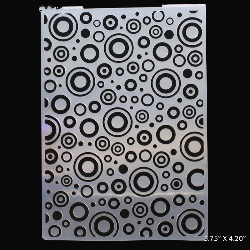 Heart Flower Lace Leaves Plastic Embossing Folders Stencils Template for DIY Paper Cards Album Scrapbooking Decoration: Circle