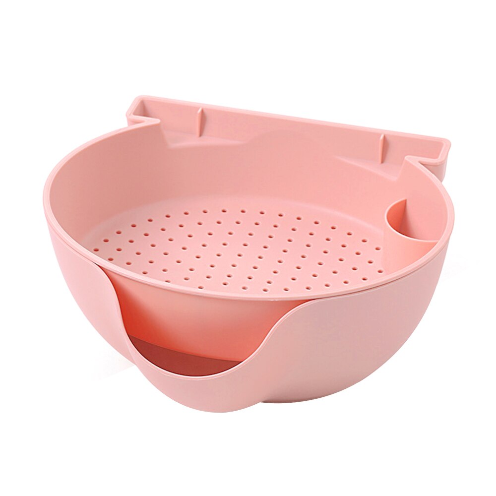 Plateau de Melon à Double couche | Bol en plastique pour collation créative plateau de Melon pour le salon, bol avec support pour téléphone: Pink