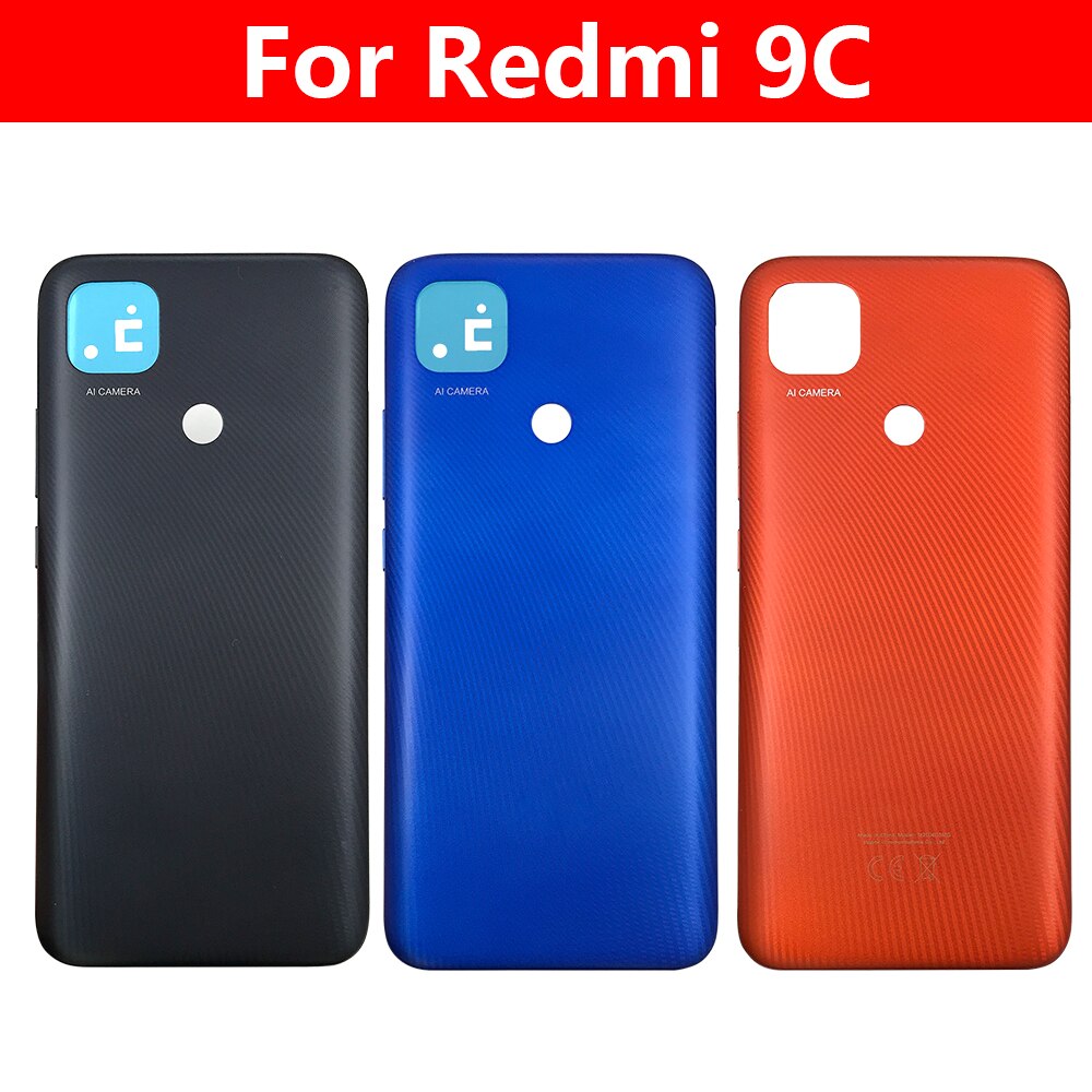 Für Xiaomi Redmi 9C Zurück Batterie Abdeckung Zurück Glas Tafel 9C Hinten Gehäbenutzen Tür fallen Für Redmi 9C Profi Zurück batterie Abdeckung + Seite Schlüssel