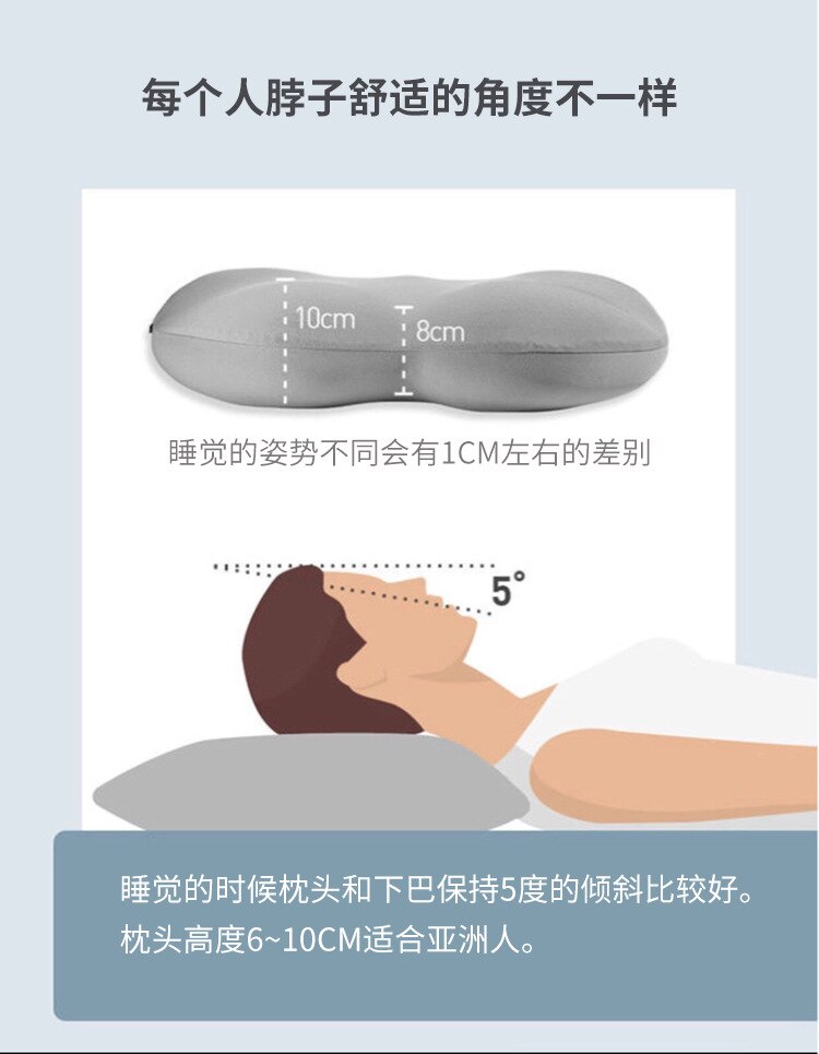 3D Neck Micro Airball Pillow Deep Sleep Addiction Head Rest Air Cushion Pressure Relief Pillows Washable PillowCase Covers