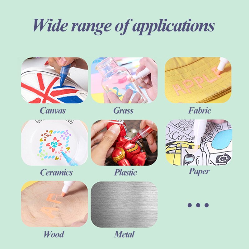 STA 1004 DIY Acrylic Markers Pen Set Drawing Poster Journal Scrapbook Painting Graffiti Pens For School Student Art Supplies