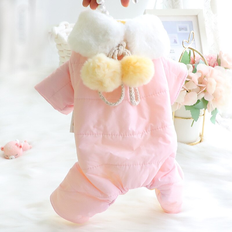 Mono para perros pequeños, ropa cálida de invierno para cachorros, Chihuahua, Yorkie, Bichon, traje maltés, abrigo