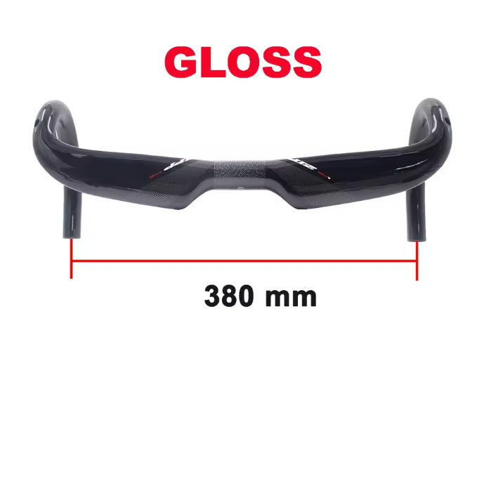 Cykelstyr i fuld carbon ud racercykel styr frempind spille mat glans carbon styr 400/420/440mm: Burgunder