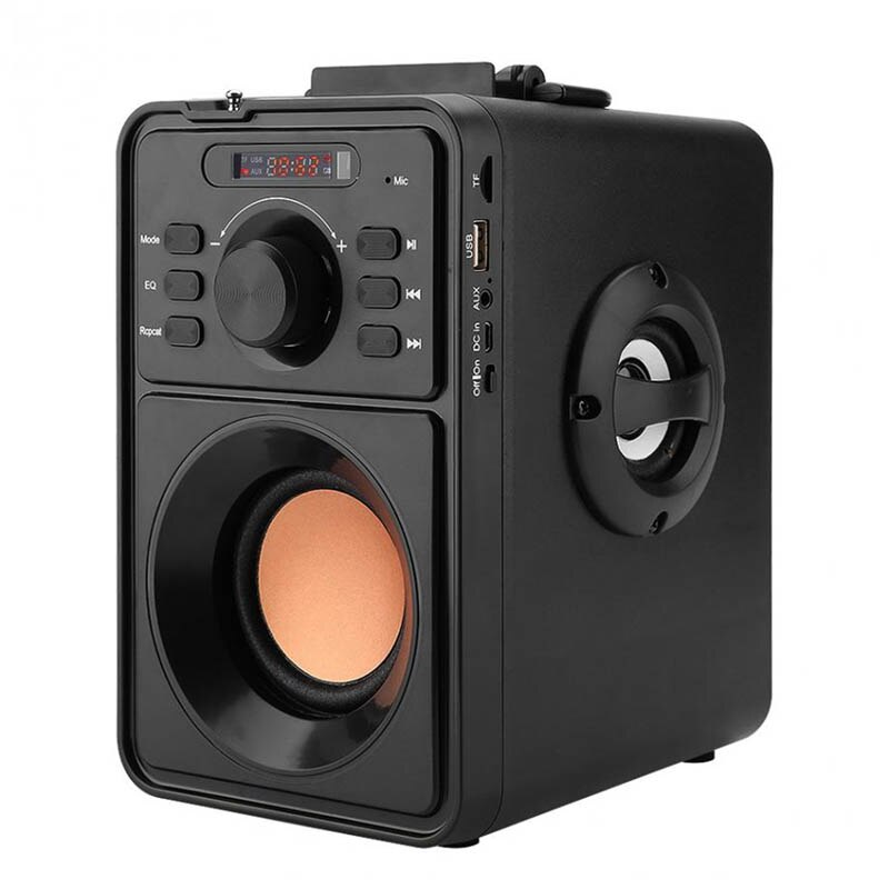 Handheld Stereo Wireless Bluetooth Digital Lcd Speaker Outdoor Speaker Support Tf Usb Aux Fm Remote Control