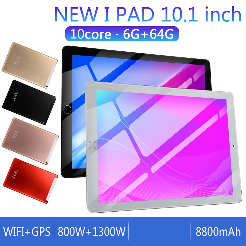 10.1 Inch Android Tablets Pc 3G Core 6Gb+64Gb Mobile Sim Card Phone Call Lcd Display Computer Tablet Pc