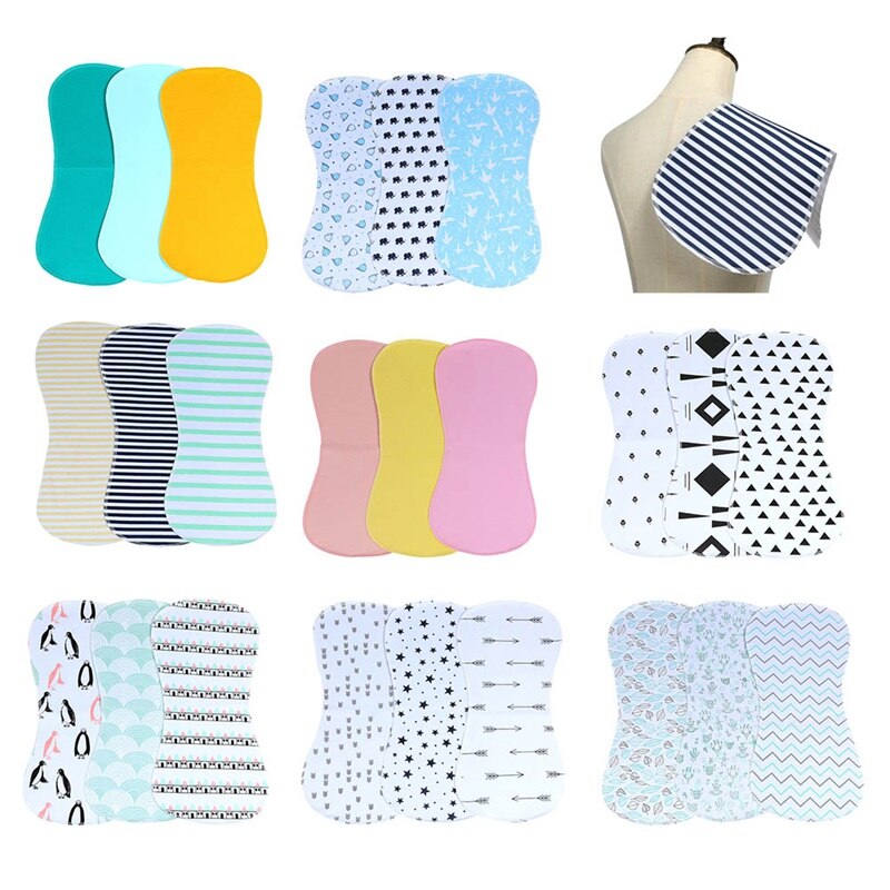 3 pcs/Lot Double couche imperméable pur coton bébé serviette d'alimentation maman épaule crachant coussin de lait pour les enfants