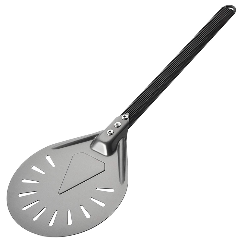 Pelle à Pizza tournante avec palette à Pizza ronde en aluminium de 8 pouces, 23.6 pouces au total, accessoires de four à Pizza d&#39;extérieur: Default Title