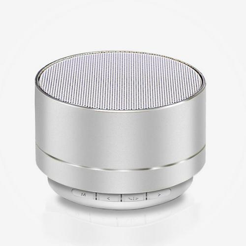 Populaire Speaker Bluetooth Wireless Music Speaker Subwoofer Sport Stereo Sound Led Usb Mini Speaker Bluetooth Draagbare Bass: silver gray