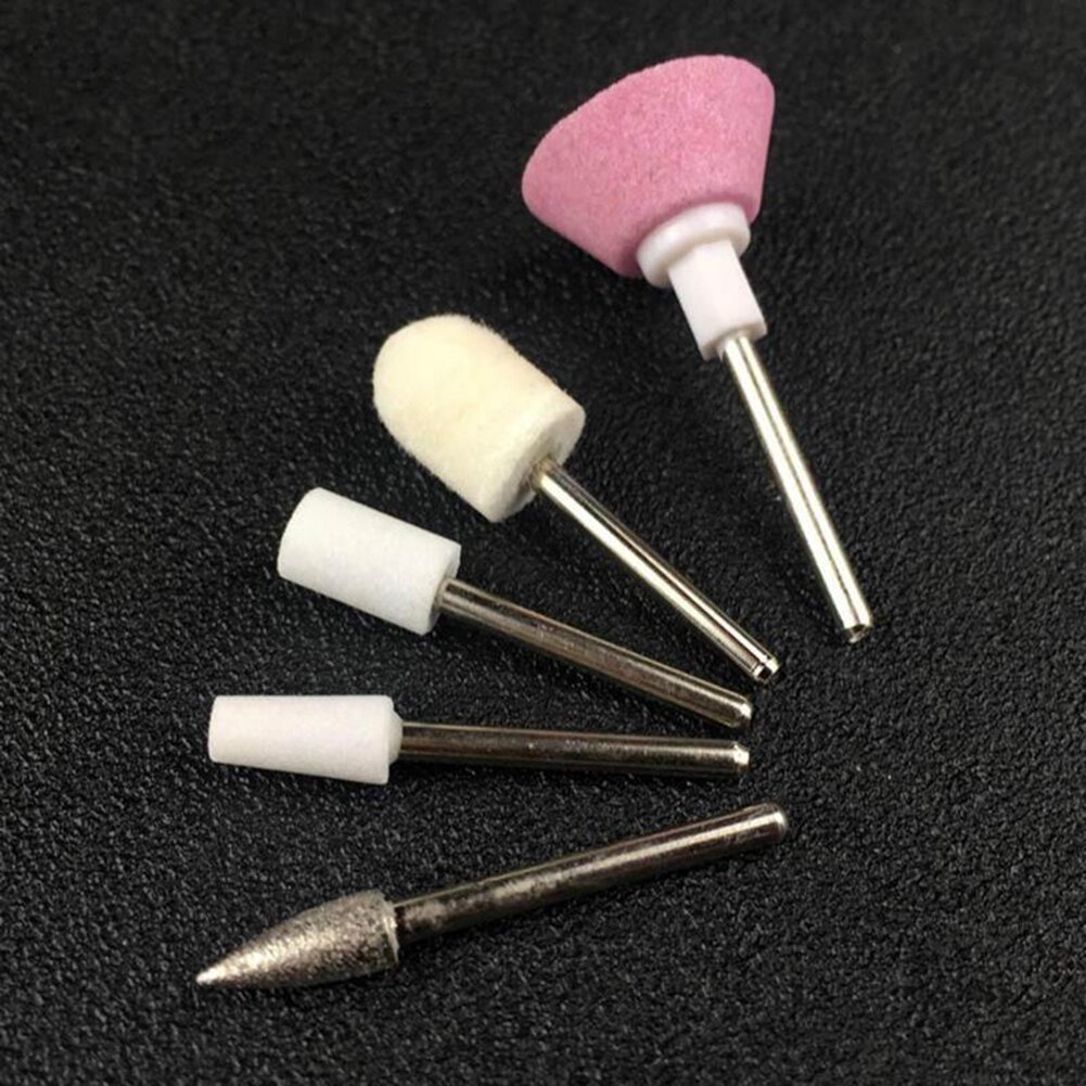 5 stk elektriske fræsere gratsliber værktøj neglekunst bor bit fil fræser cuticle clean til manicure neglefil maskine