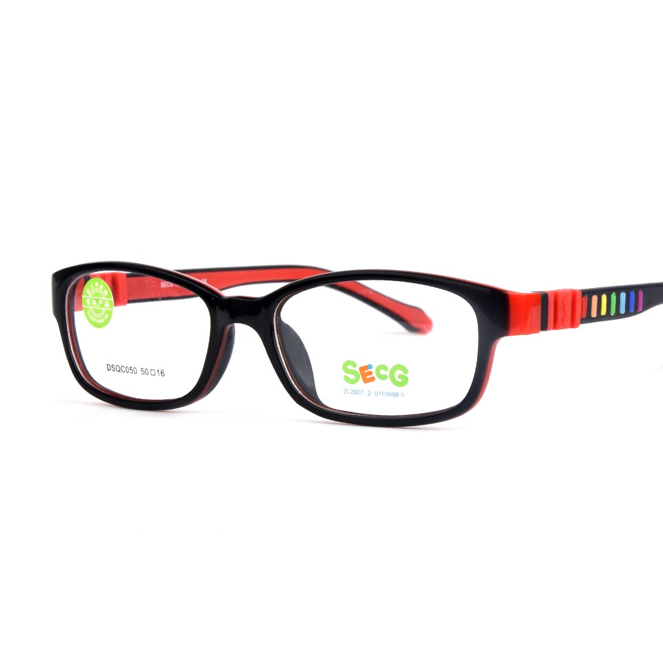 SECG Children Eyeglasses Frame Silicones Soft TR90 kids Prescription Glasses Optical Spectacle Frame Safety Anti fall Pressure: C3