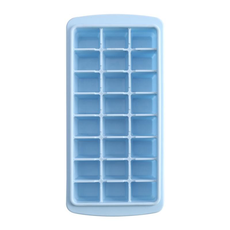 24pcs/box Self Made Ice Cube Kitchen Refrigerator DIY Ice Cube Tray Maker Mold For Whisky Quick Freezer: Blue no lid