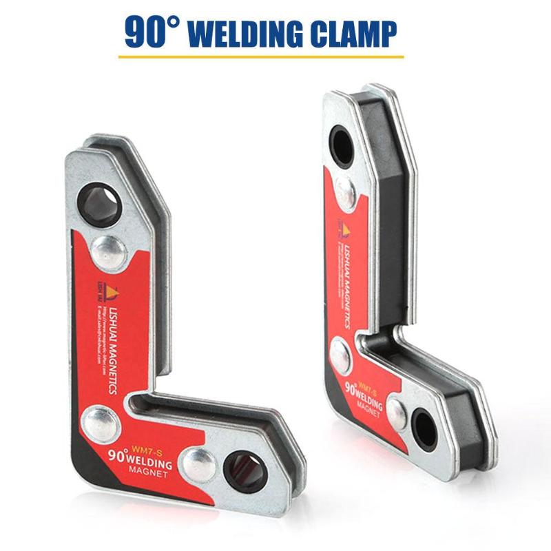 2pcs Adjustable Magnetic Neodymium Welding Positioner Locator Tools Right Angle Clamp Weld Fixture Welding Magnet Holder