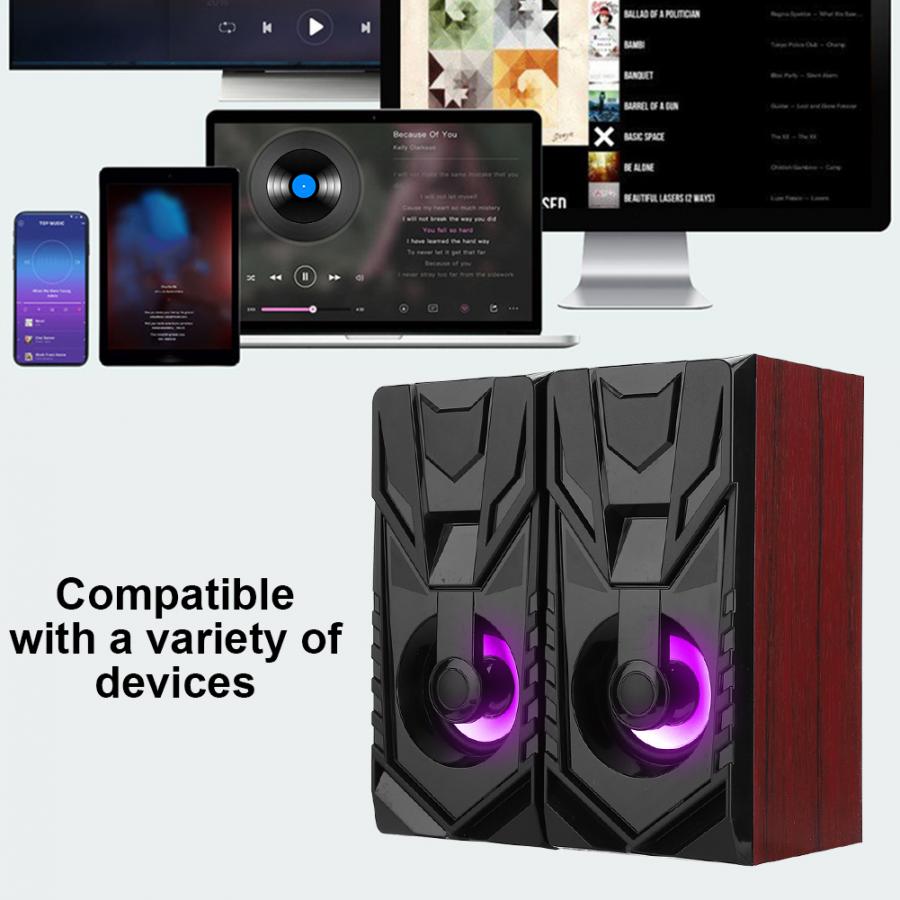 1 Set Van Houten Modieuze Mini Desktop Speaker 2.0 Multi-Media Usb Laptop Speakers