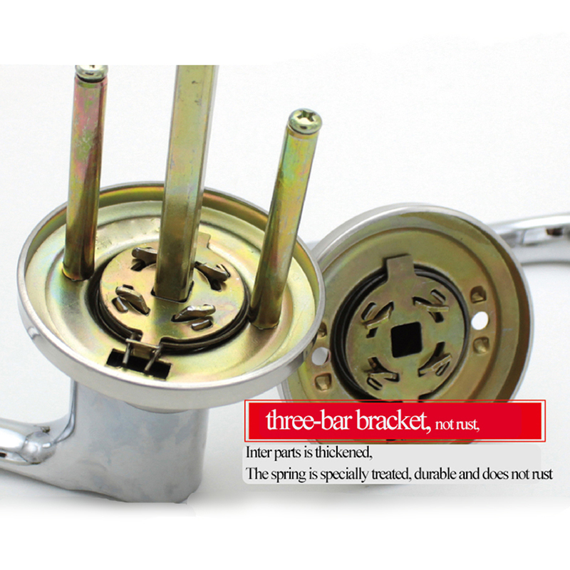 Stainless Steel Three-Bar Style Handle Door Lock Knob With Keys, Zinc Copper Alloy Universal For Interior Doors, Bedroom 방문손잡이