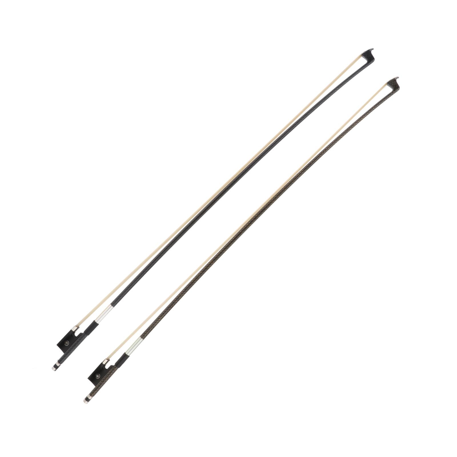 Handmade Violin Bow Student Carbon Fiber Bow 74cm for Violin Learner, A Good Bow for Student and Advanced Player