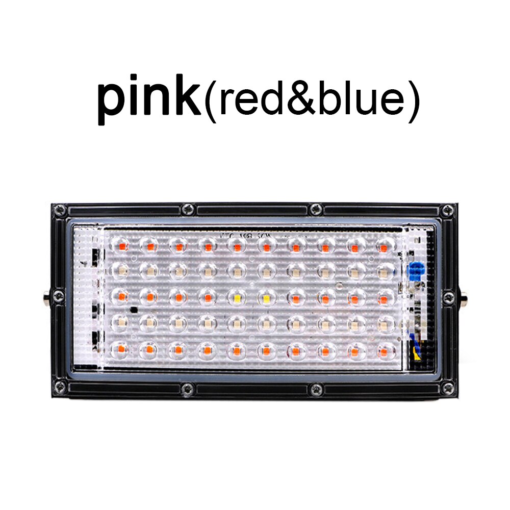 LED grow light full spectrum 50W Waterproof: red blue / 1pcs