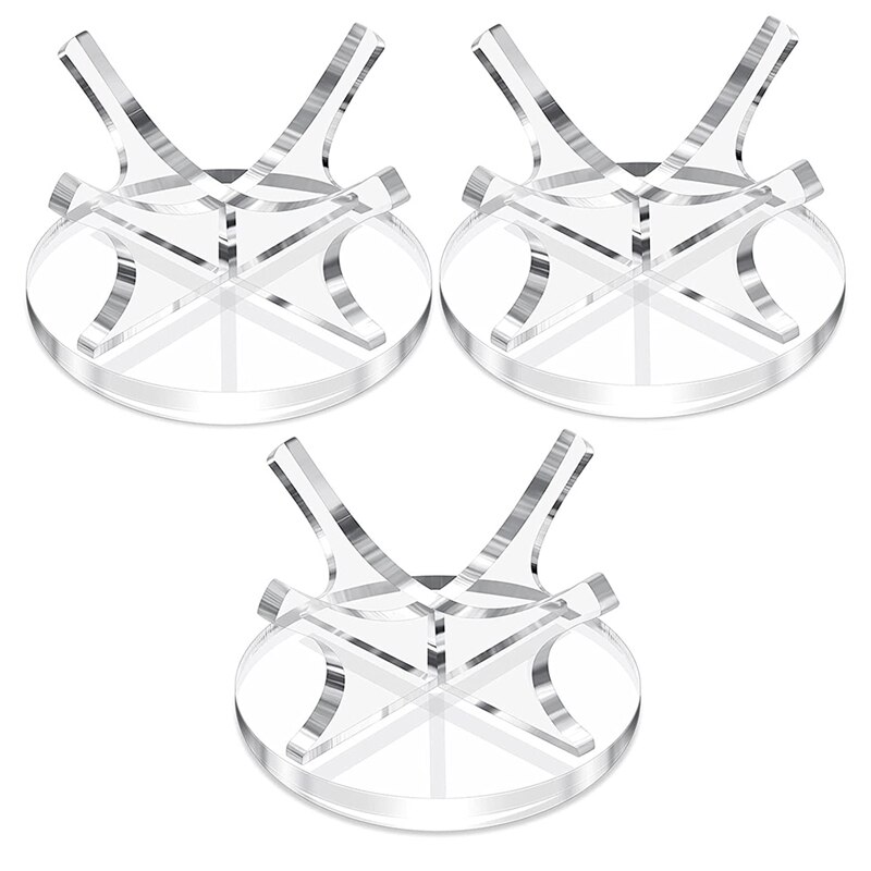 3 Pieces Acrylic Small Ball Stand Holder Sport Ball Display Rack for Baseball Golf Softball Tennis Ball: Army Green