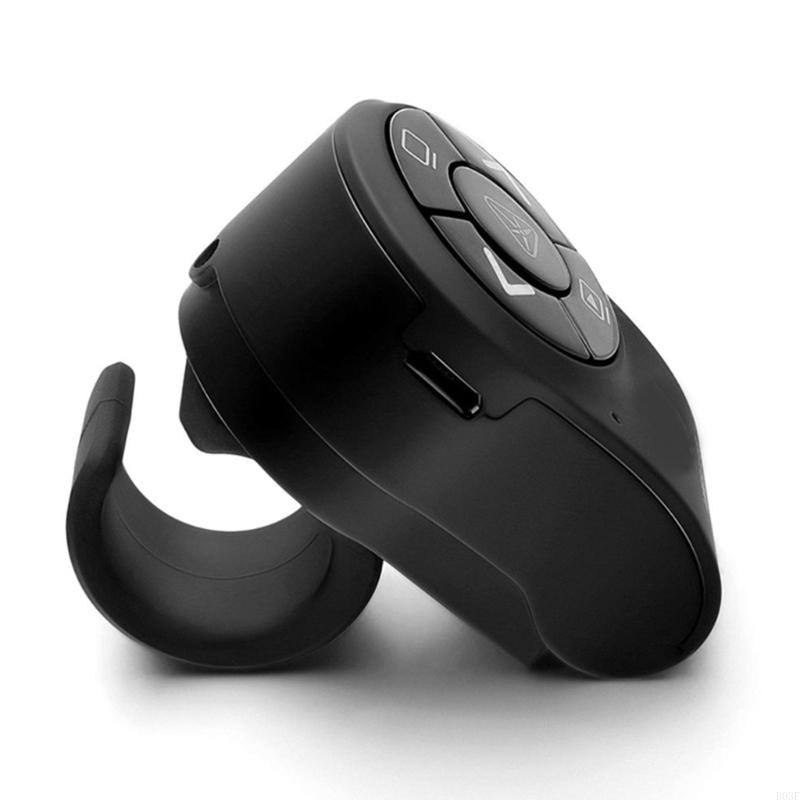B03F 2.4GHz RF Wireless Presenter Finger Ring Presentation Remote for Powerpoint PPT Slide Presentation Clicker Rechargeable