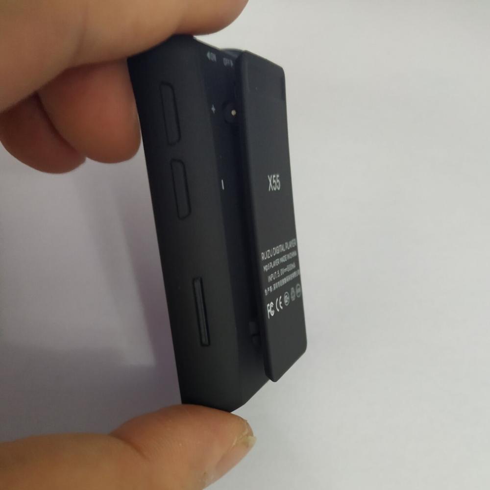 Ruizu-reproductor MP3 X55 Sport con Bluetooth, Mini Clip portátil de 8GB, reproductor de música MP3, compatibilidad con FM, grabación, E-Book, reloj, podómetro, novedad