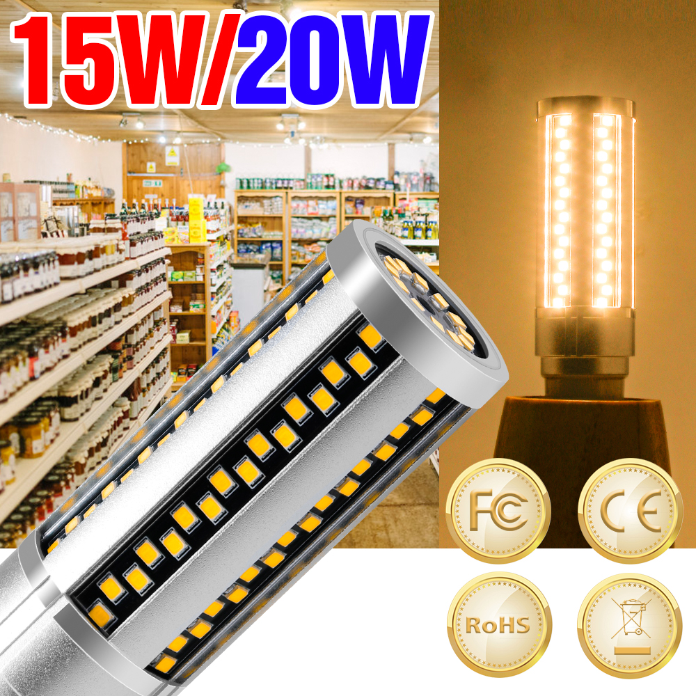 Birne 15W 20W LED Energiesparlampe E27 Mais Licht 85-265V Super Helle Flutlicht FÜHRTE Hause Keller Lager Beleuchtung Ampulle: changeable / 2 PC