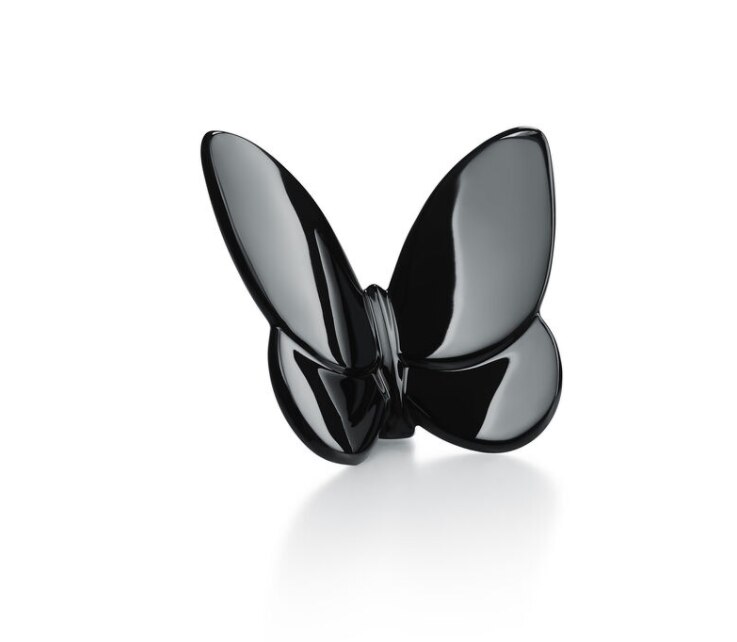 Colored Glaze Crystal Butterfly Ornaments Home Decoration Crafts Party: Black
