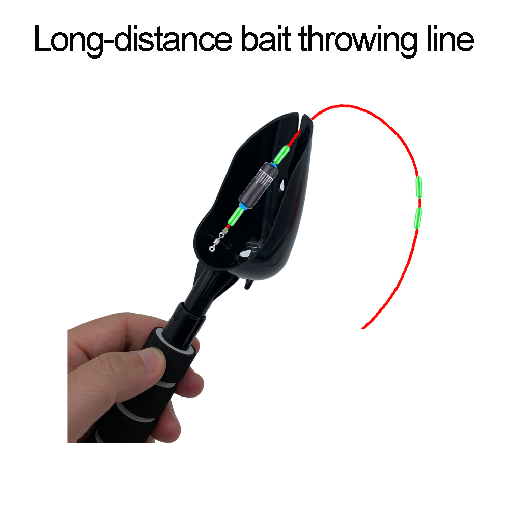 Fishing Bait Throwing Spoons Nesting Device Retractable Can Head Fish Bait Casting Scoop Long Throw Fixed Point Fishing Gear