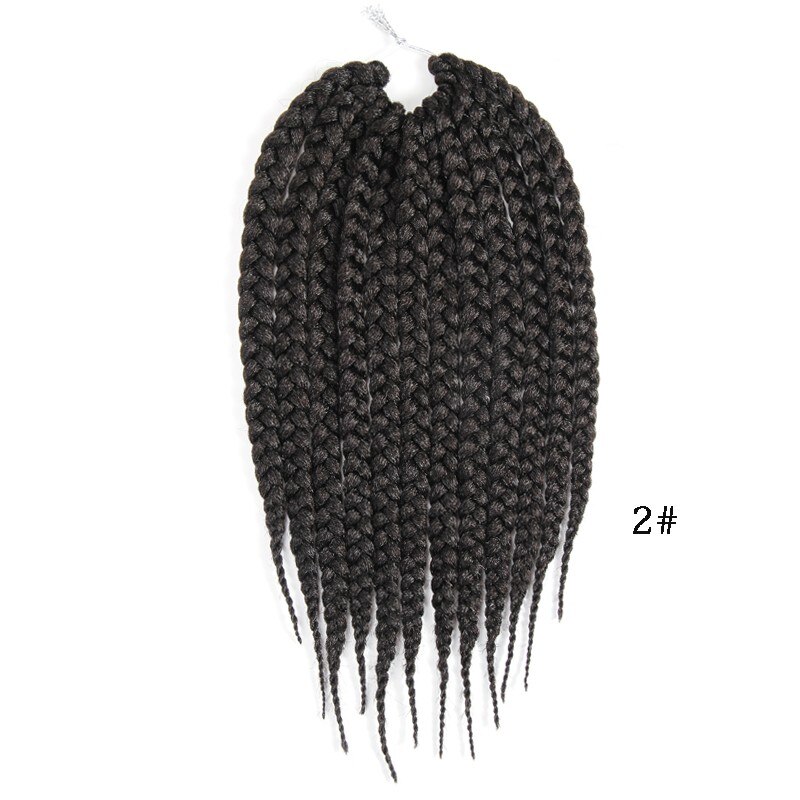 Feibin box hæklede fletninger hair extensions syntetisk fletning hair extension: #2 / 18 inches