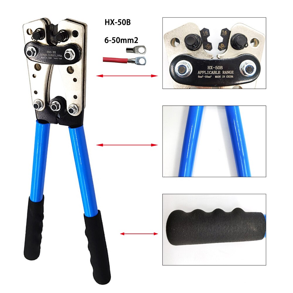 60pcs Assortment Car Auto Copper Ring Terminal Wire Crimp Connector Bare Cable Battery Terminals Soldered Connectors Kit HX-50B