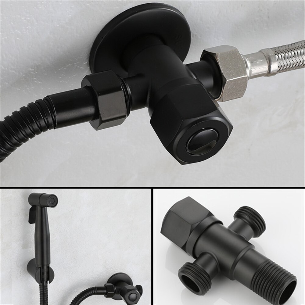 Handheld Bidet Kraan Spuit Roestvrij Staal Zwart Bidet Set Hand Spray Bidet Spuit Zelfreinigende Voor Badkamer