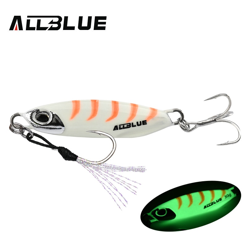 Allblue drager metall gjuten jigg sked 15g 30g shore gjutning jigging fisk havsabborre fiske lockbete artificiellt bete tackle: 80mm / Ljusgrön