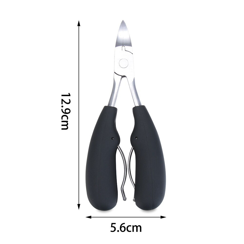 4Pcs/Set Rubber Handle Nails Stainless Toenail Clippers Nail Cutter For Thick Ingrown Nail Nippers Clipper Manicure Salon Tool