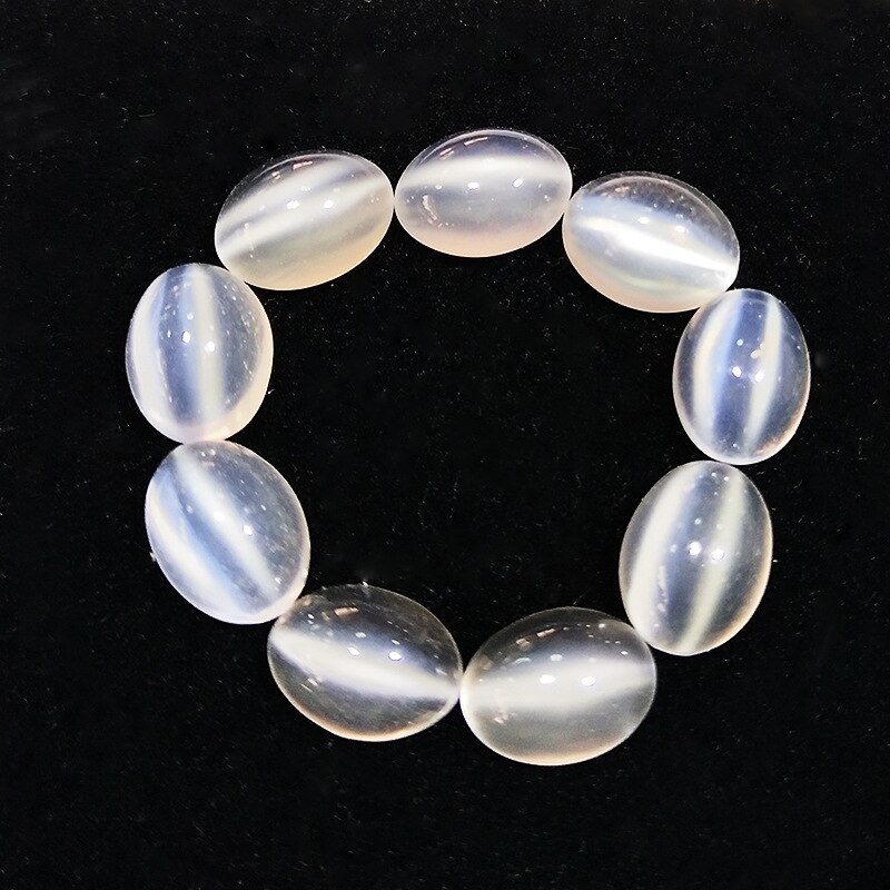 Onerain acessórios sri lanka natural moonstone elipse opala diy jóias fazendo pedra preciosa solta semi terminado pedra atacado