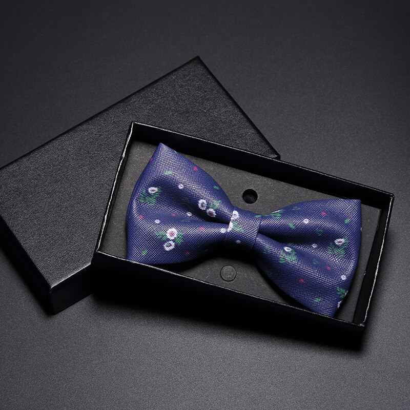 Jemygins originale bowtie trykt pu syntetisk læder håndlavet bow tie box sæt til unge mænd bryllupsfest butterfly