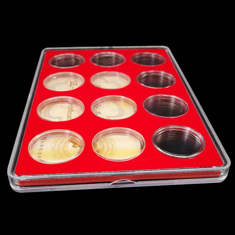 1 Pcs 27mm Coin Collection Protective Box Display Case Storage Square Box Holder Storage Case Commemorative