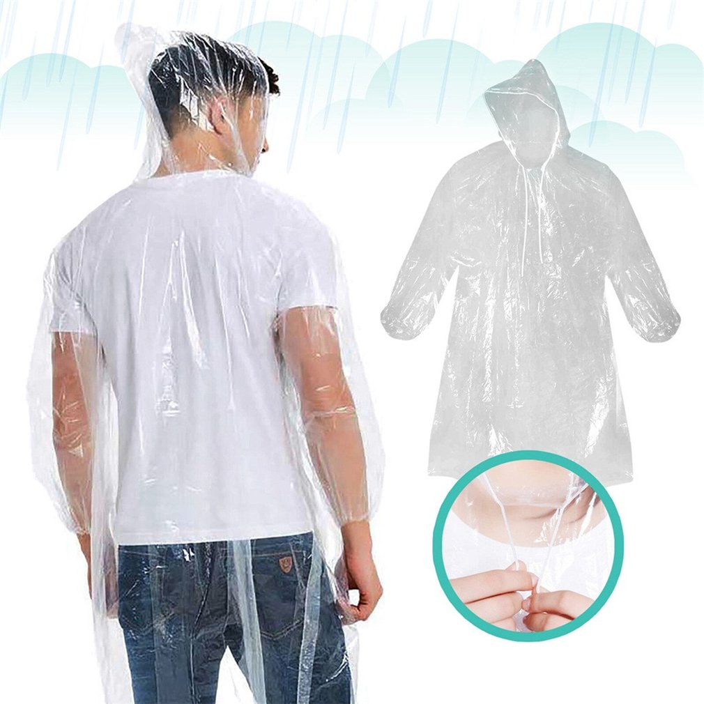 Waka Raincoats Raincoat Transparent Clear See Through Rain Coat Outdoor Waterproof Coat Cover Ultralight Men And Women