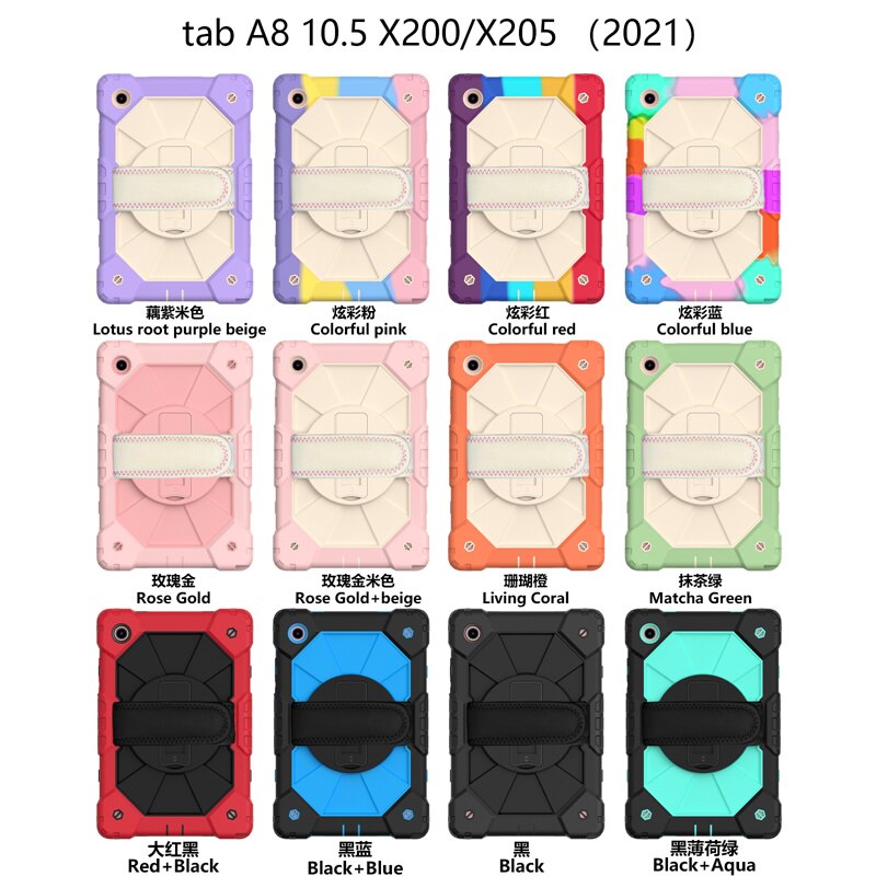 360 obrotowy pokrowiec na tablet Samsung galaktyka patka A8 2021 pokrowiec na tablet Samsung patka A8 10.5 &quot;SM-X200/SM-X205 etui EVA