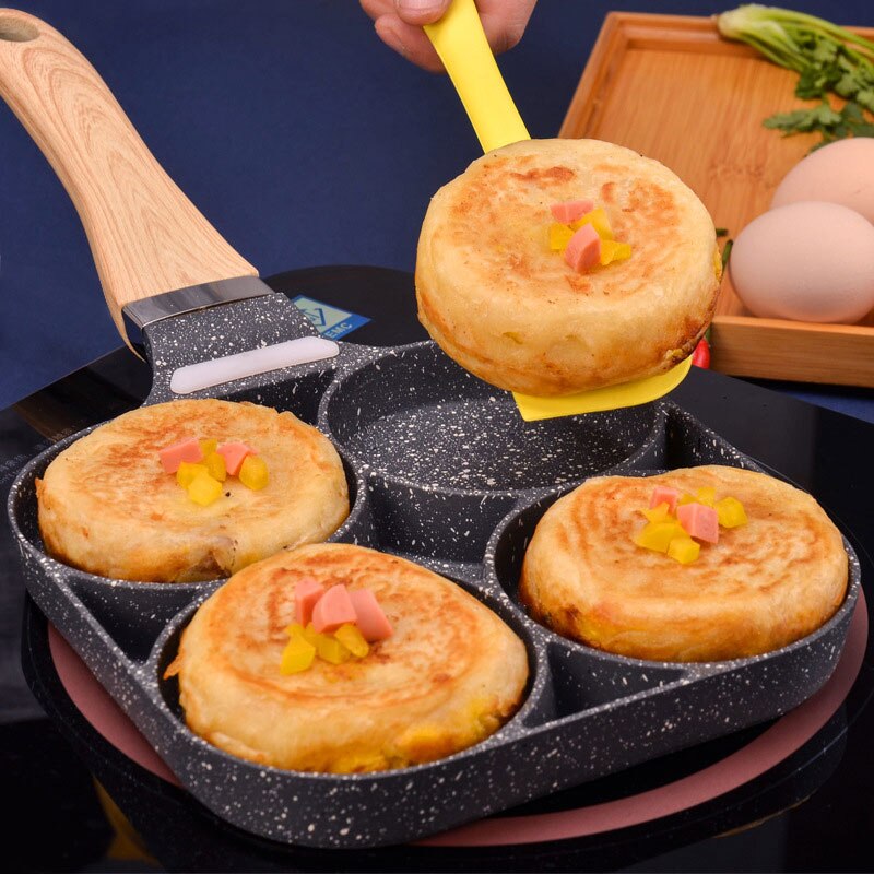 4 Hole Fried Egg Burger Pan Fried Egg Pan Pancake Frying Pan Egg Cooker Gas Stove