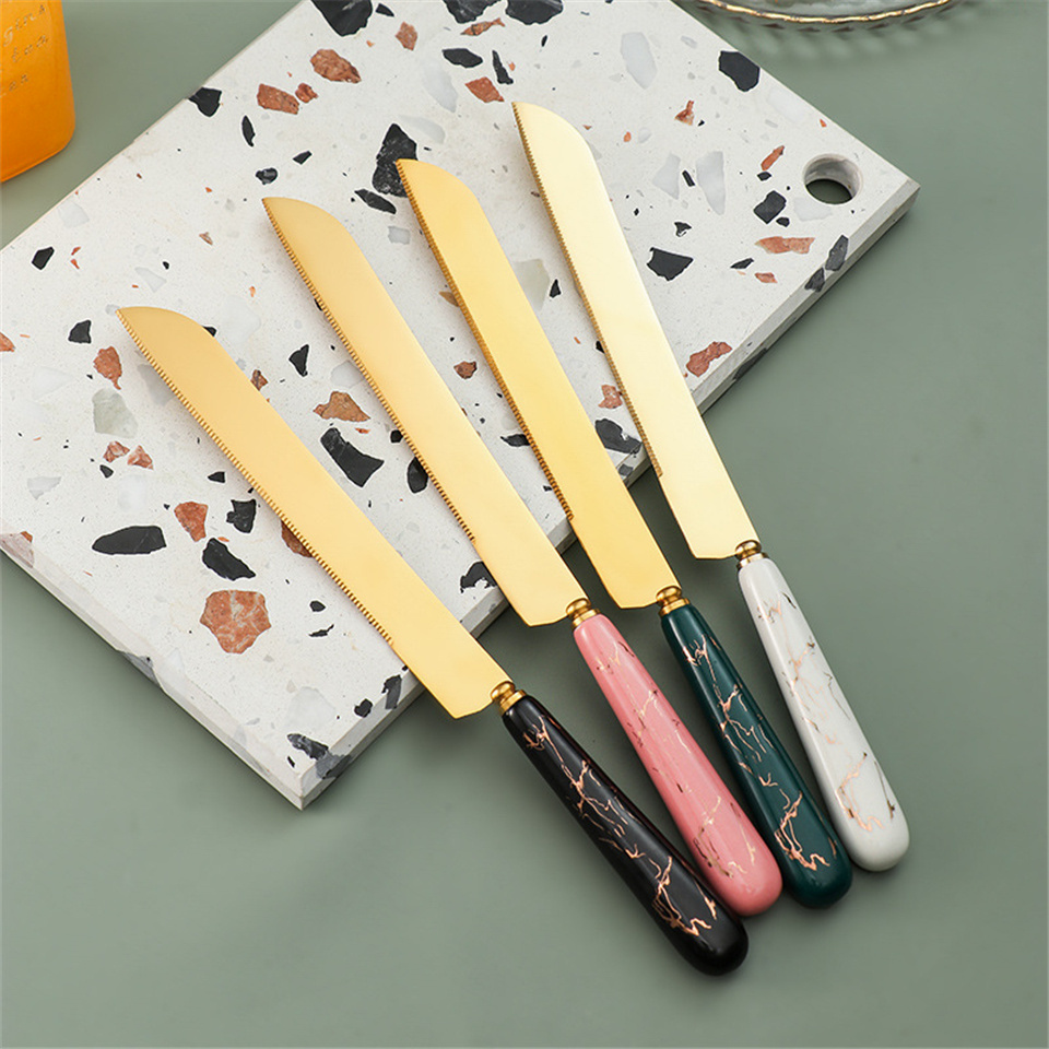 Baking Tools Stainless Steel Plated Blade Cake Pie Birthday Anniversary Party Cake Knife and Spatula Server Set