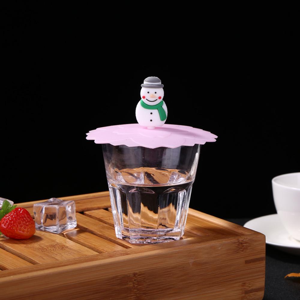 Reusable Cute Silicone Cup Cover Heat Resistant Sealed Leakproof Cups Lid Cute Anti-dust Bowl Tea Cup Lids Diameter 10cm