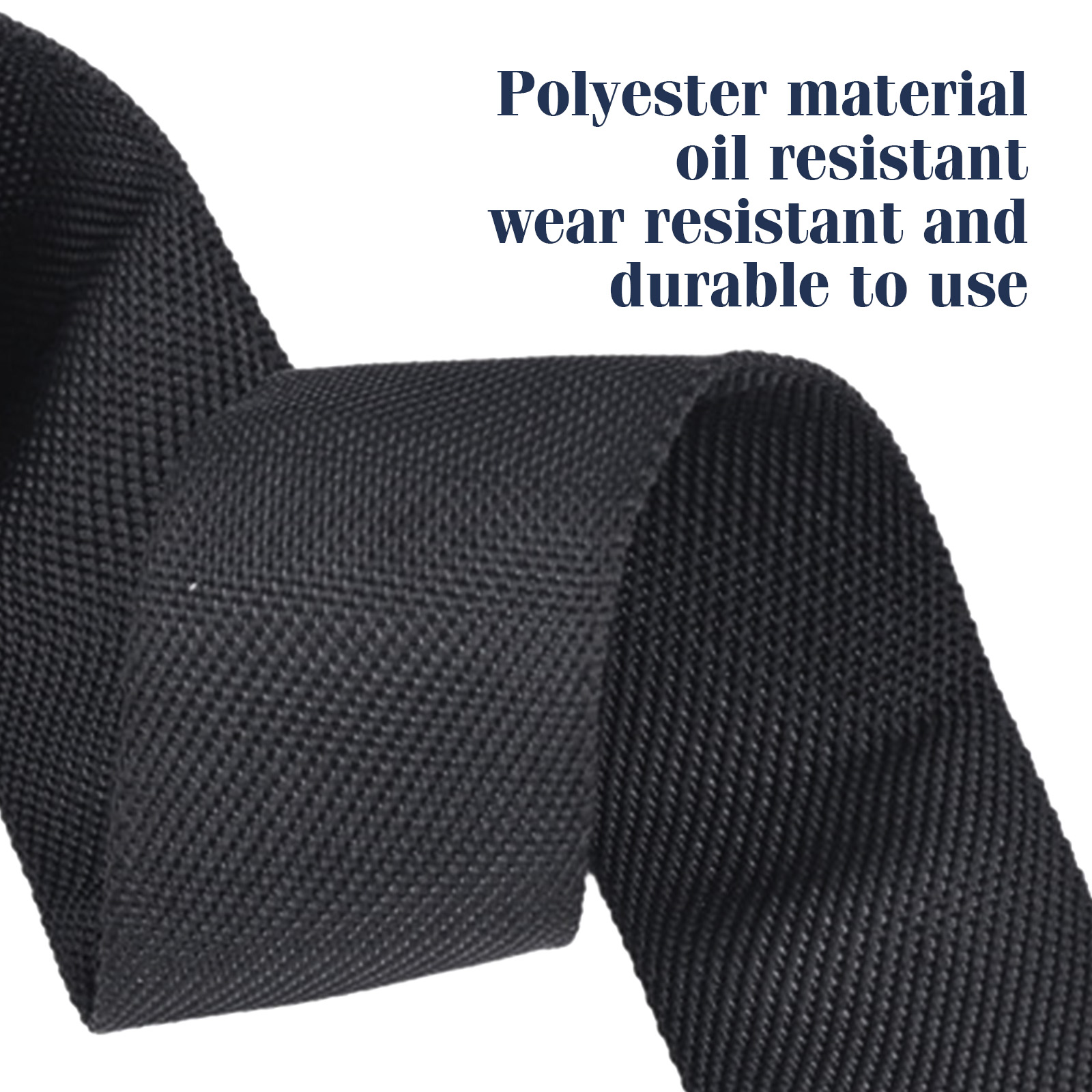 Universele Lier Touwbeschermer Polyester Lier Touw Beschermhoes Zwart voor 3 cm/1.18in Breedte Kabel Lijn (1M)