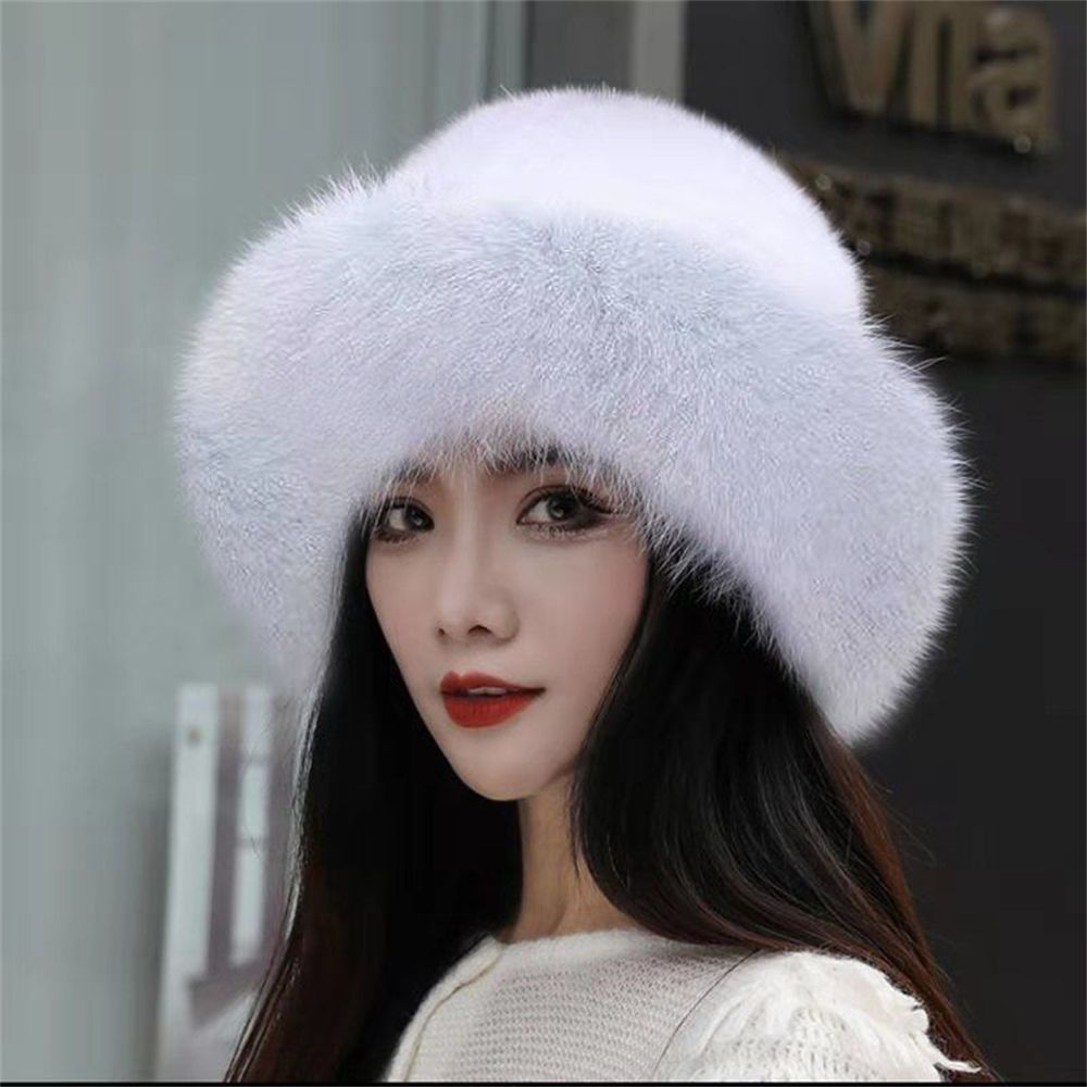1PC sztuczne futro z lisa czapki czapki kobiety dziewczyny stałe miękkie zagęszczony Furry berety kapelusz pani elegancka zima odkryty wiatroszczelna ciepła czapka: silver