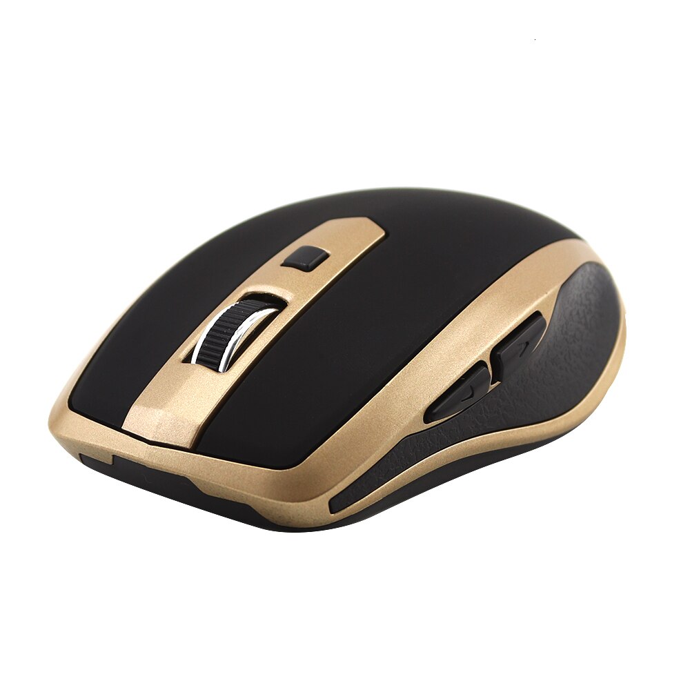 Bluetooth Wireless Mouse 6 Buttons Optical Computer Mause 1600 DPI Ergonomic Gaming Portable Mice For Macbook PC Laptop: Gold
