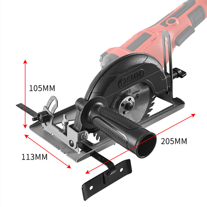 45° Adjustable Cutting Depth Positioning Bracket Angle Grinder Retrofit Cutting Machine Slotting Base For100-125MM Angle Grinder