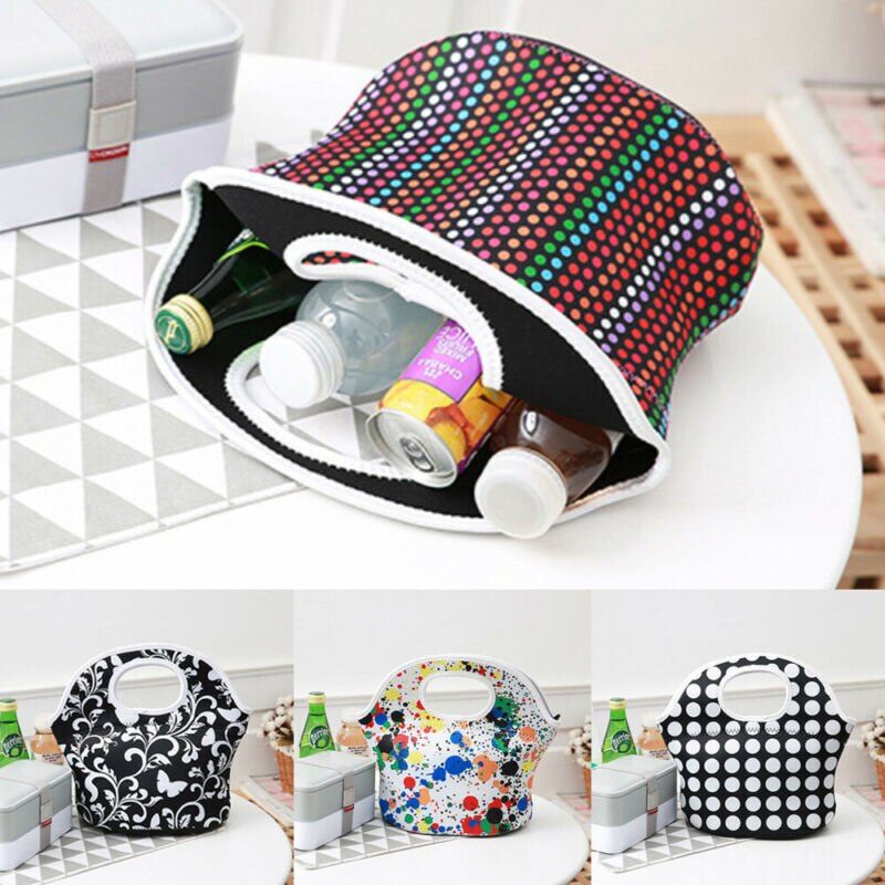 Lunch Bags Portable Insulated Thermal Cooler Lunch Box Carry Tote Picnic Case Storage Bag Print Approx 5L